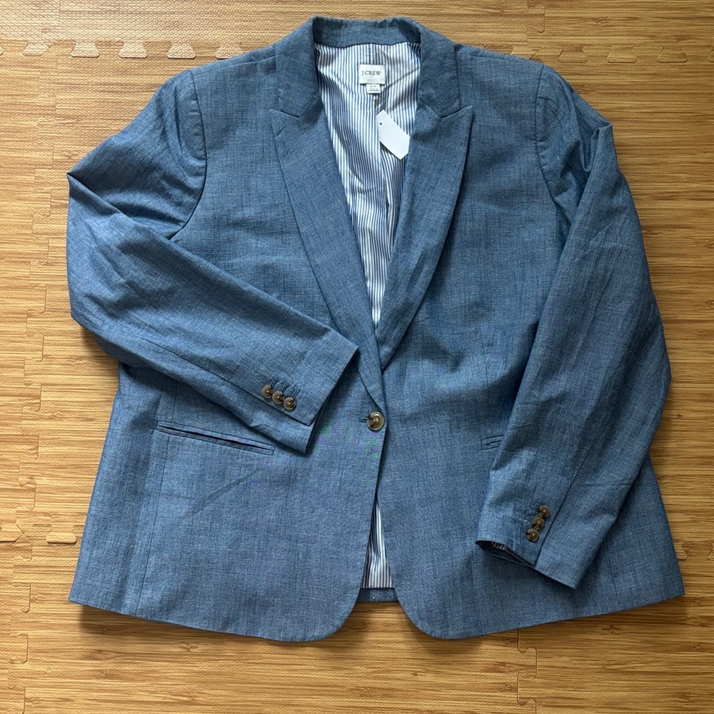 J. Crew Factory Chambray Women’s Blazer 22 NWT
